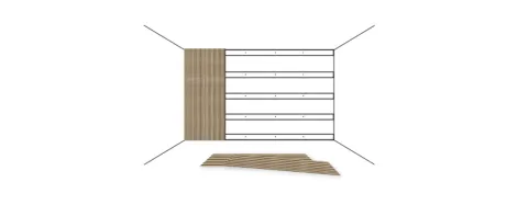 Schéma illustrant l'option de pose avec lattage