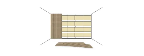 Schéma illustrant l'option de pose avec lattage et isolation