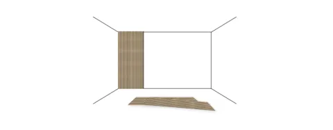 Schéma illustrant l'option de pose directement sur le mur
