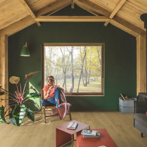 Revêtement de sol stratifié Quick-Step dans un salon
